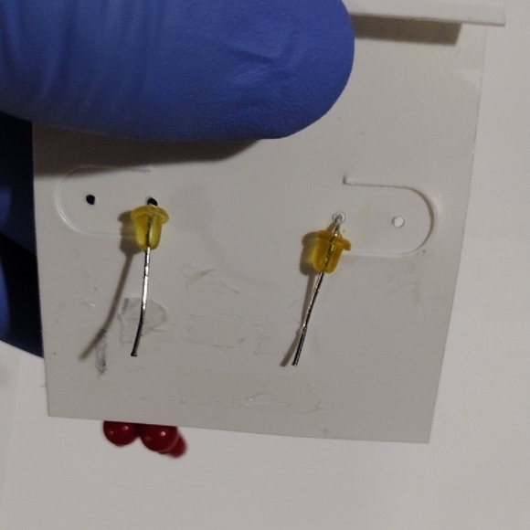 Croft & Barrow Red Beaded Drop Earrings – Silver-Tone Dangle Statement Jewelry - Picture 8 of 9